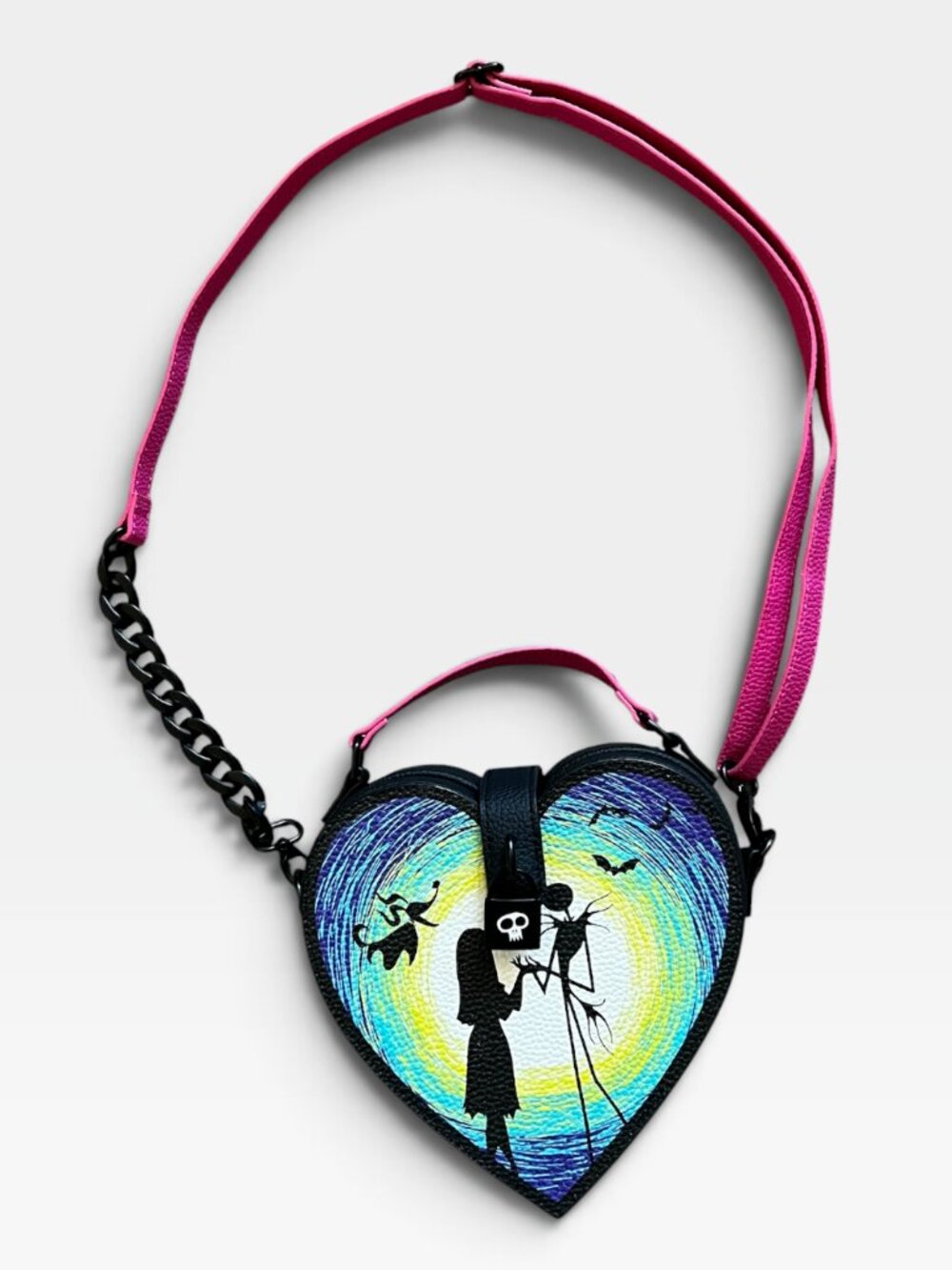 Disney Jack & Sally Nightmare Before Christmas Heart Crossbody Bag